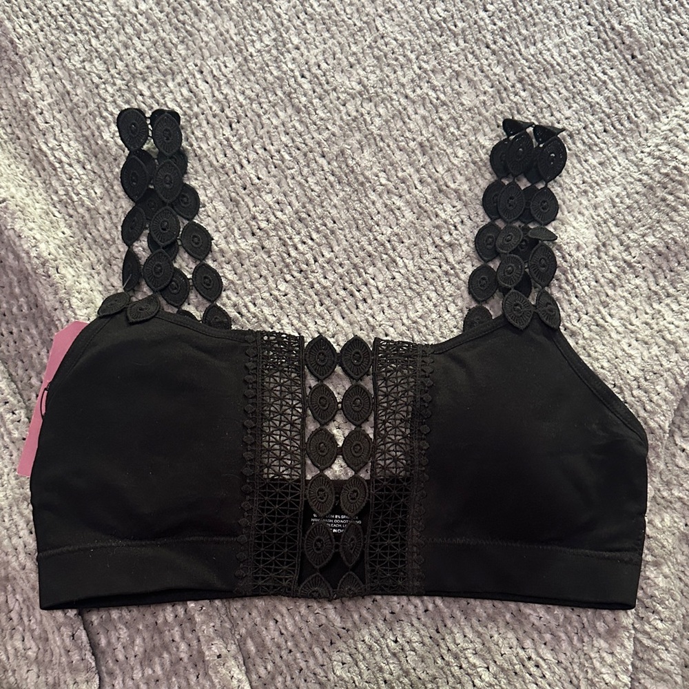 Elegant Black Lace Bralette